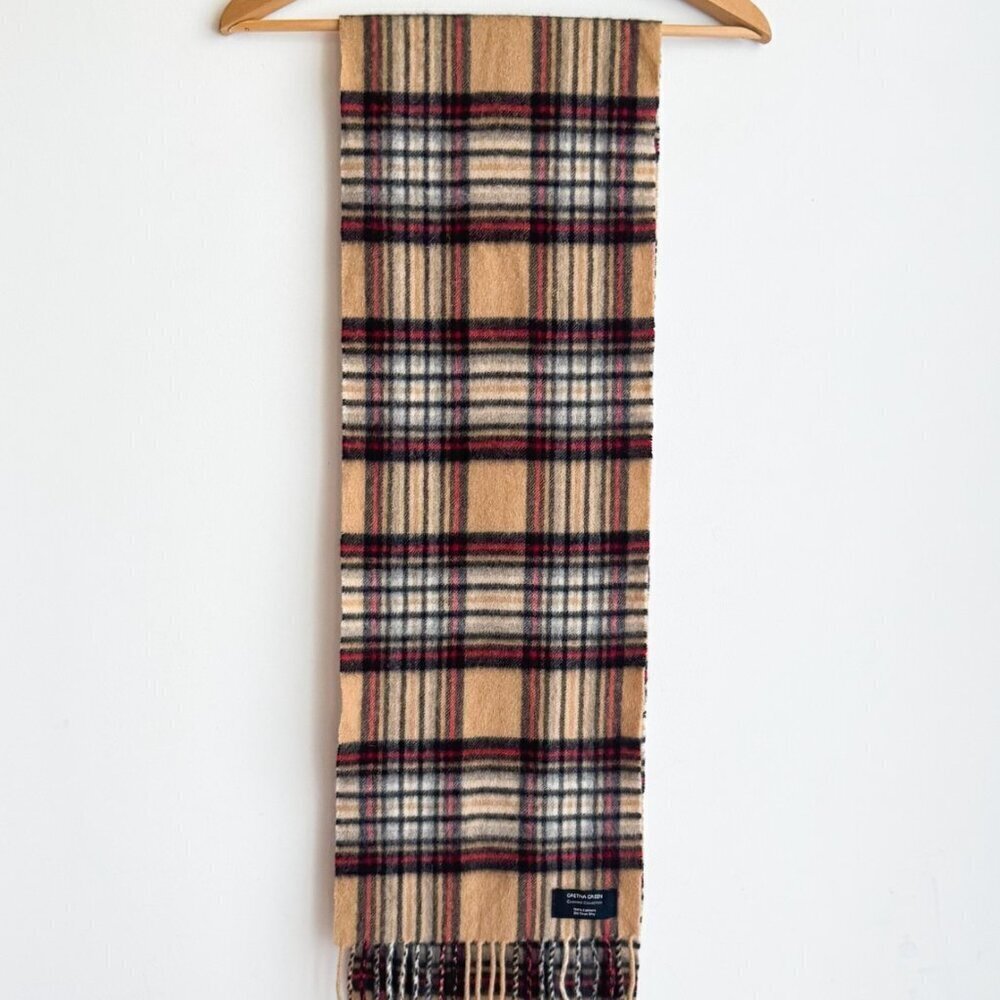 Gretna Green Plaid Beige Brown Red Classic Scarf